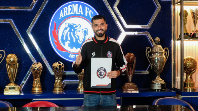 Pemain baru Arema FC, Julian Guevara.