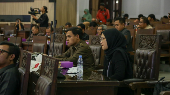 Suasana sidang paripurna DPRD Kota Malang