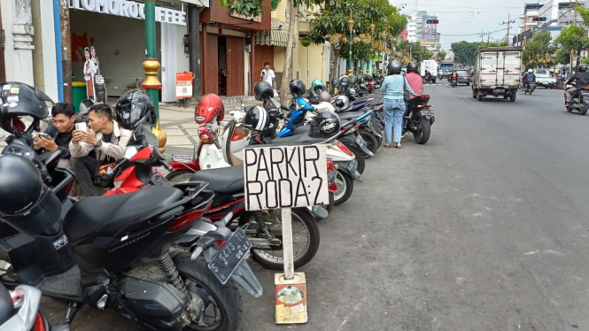 Salah satu titik parkir di Kota Malang