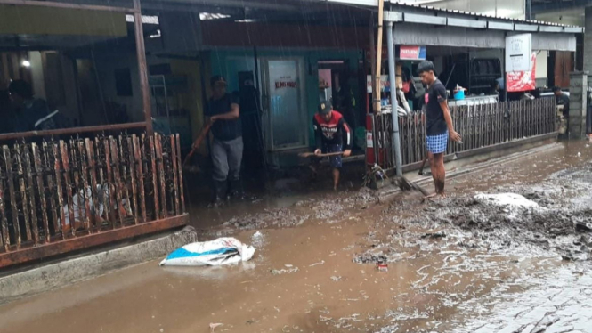Banjir di Dusun Beru, Bumiaji, Kota Batu beberapa waktu lalu.