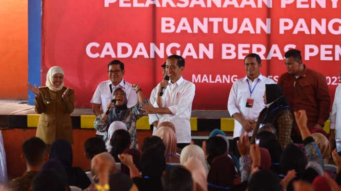 Presiden RI Joko Widodo di Gudang Bulog, Kota Malang