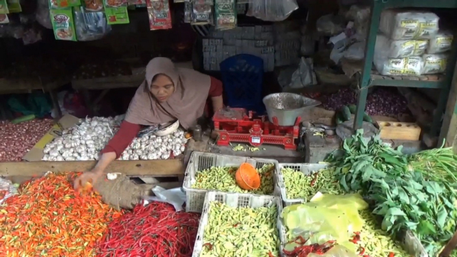 Kondisi pedagang pasar tradisional Jombang.