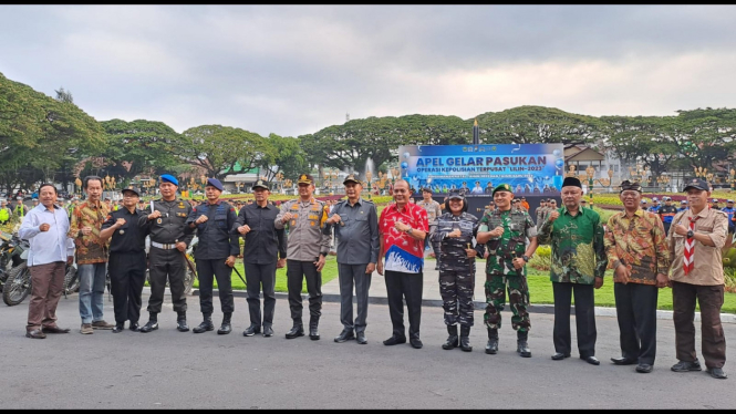 Apel gelar pasukan operasi kepolisian terpusat di Balai Kota Malang