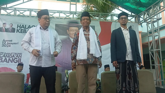 Mahfud MD hadiri halaqoh kebangsaan di Bangil, Pasuruan.