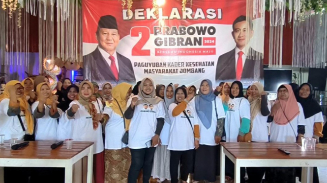 Para kader kesehatan di Jombang dukung Prabowo Gibran.
