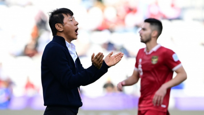 Shin Tae-yong apresiasi perjuangan Indonesia di Piala Asia 2023.