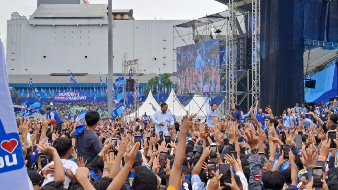 Prabowo dalam Kampanye akbar Partai Demokrat di Malang
