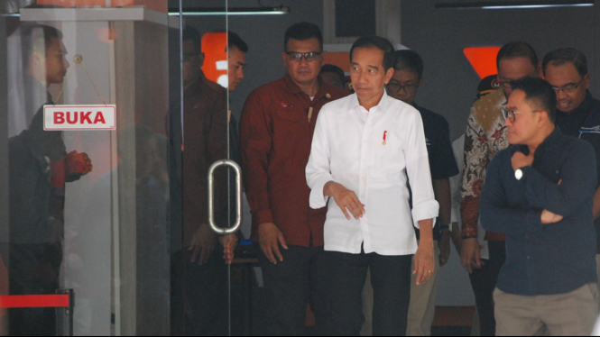 Presiden Jokowi saat kunjungan ke Malang.