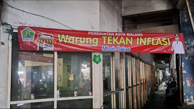 Warung Tekan Inflasi Mbois Ilakes di Pasar Besar Kota Malang tutup