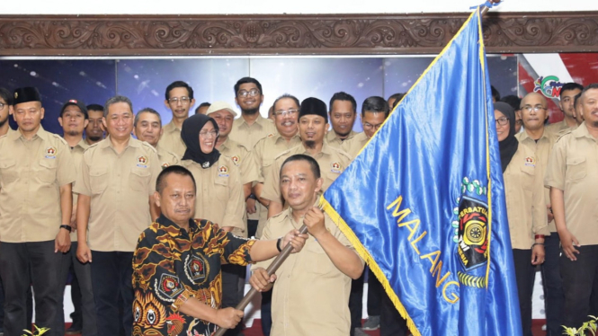 Prosesi pelantikan pengurus PWI Malang Raya 2024-2027.