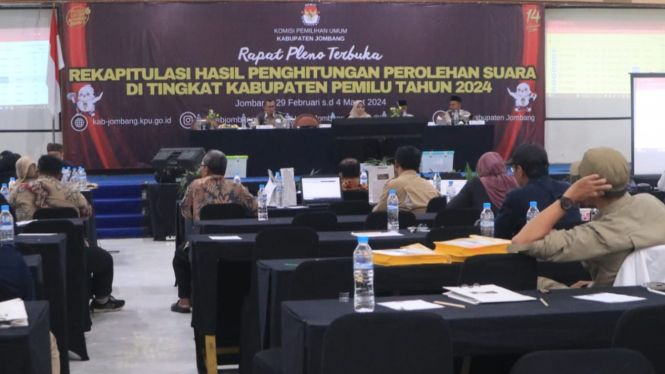 Rekapitulasi perhitungan pemungutan suara Pemilu 2024 di Jombang