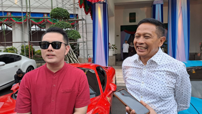 Pengusaha Michael Lewanto dan Penjabat Wali Kota Malang Wahyu Hidayat