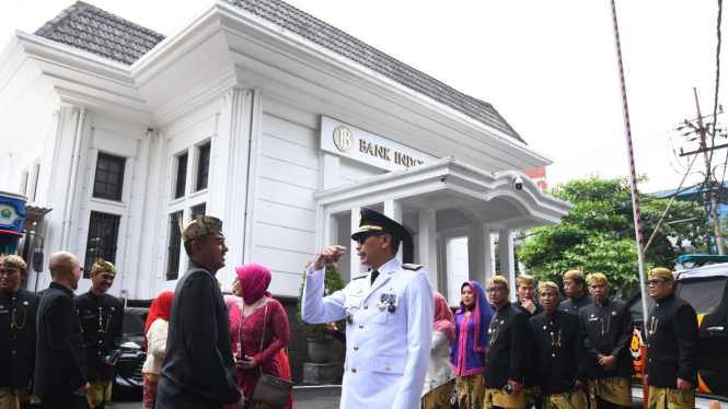 Pj Wali Kota Malang Wahyu Hidayat saat napak tilas