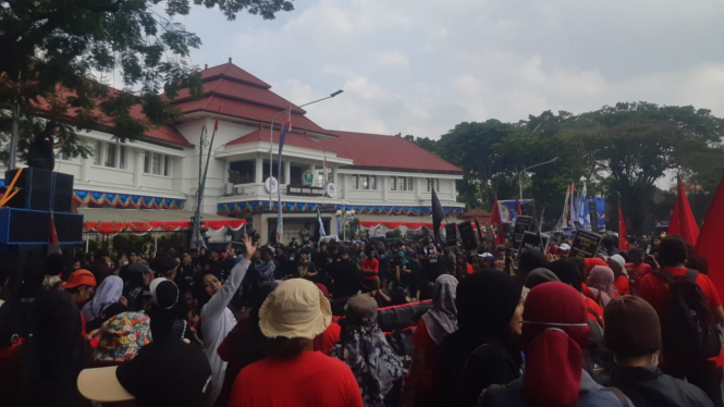 Peringatan hari buruh digelar di Balai Kota Malang