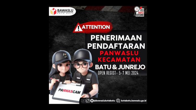 Bawaslu Kota Batu buka pendaftaran Panwascam