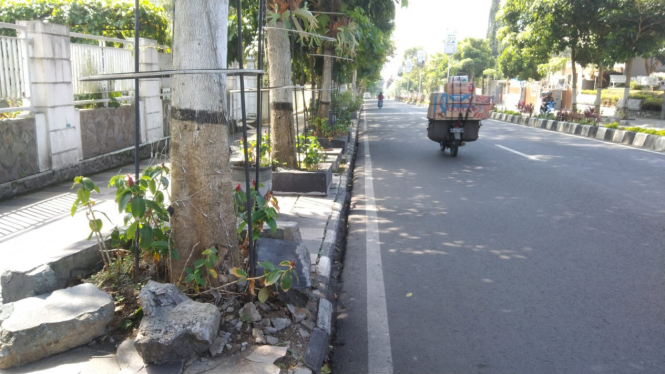 Trotoar Panglima Sudirman yang akan dibangun