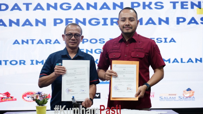 Kerjasama antara Pos Indonesia dan Kantor Imigrasi Malang