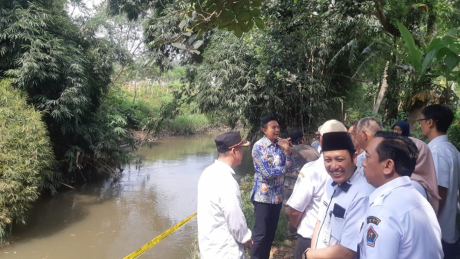 Pj Wali Kota Malang melihat TKP bocah tenggelam di Sungai Amprong