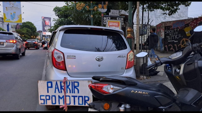 Salah satu titik parkir di Kayutangan, Kota Malang