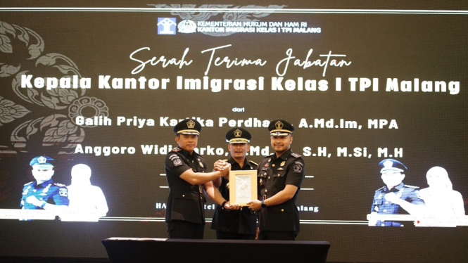 Serah terima jabatan Kepala Kantor Imigrasi Kelas I TPI Malang