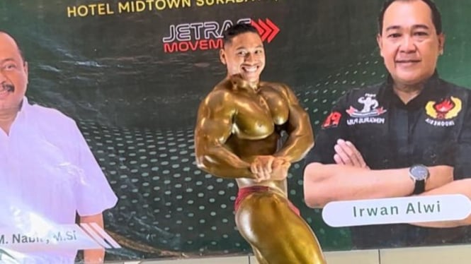 Adeen Tiro, atlet binaraga Jombang mewakili Jatim di PON 2024.