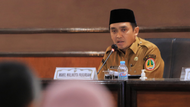 Wakil Wali Kota Pasuruan Mas Adi saat Rakor