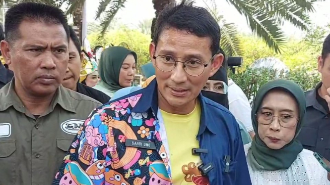 Menparekraf Sandiaga Uno, saat mengunjungi Kebun Kurma di Pasuruan