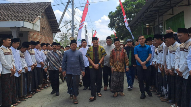 Menparekraf Sandiaga Uno saat di Ponpes Sunan Kalijogo, Jabung.