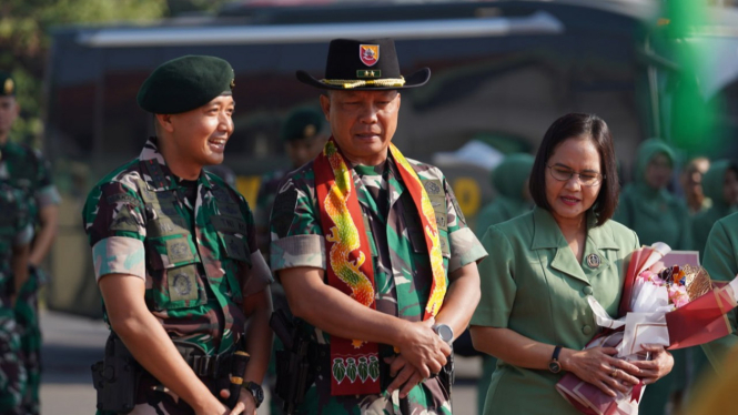 Mayjen TNI Anton Yulianto saat kunker ke Batalyon Kavaleri 8