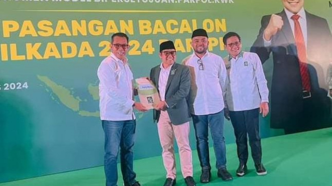 Nurochman dan Heli usai terima rekomendasi dari DPP PKB