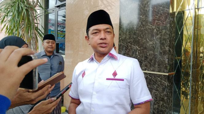 Gus Hans saat berada di Kantor PN Jombang.