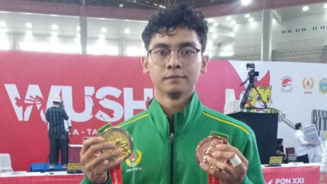 Akbar Dwi Affandi atlet wushu Kota Batu.