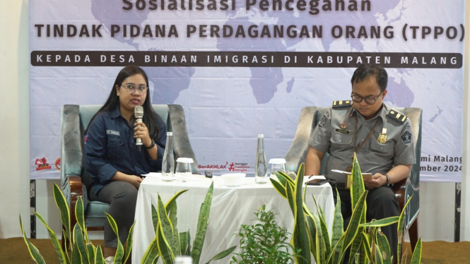 Sosialisasi kepada desa binaan imigrasi terkait TPPO