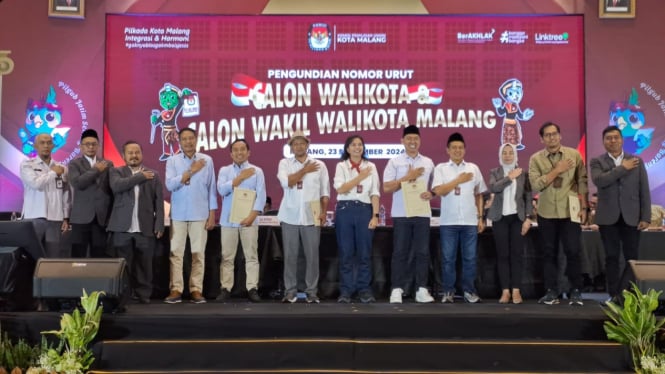 Pengundian nomor urut calon kepala daerah Kota Malang