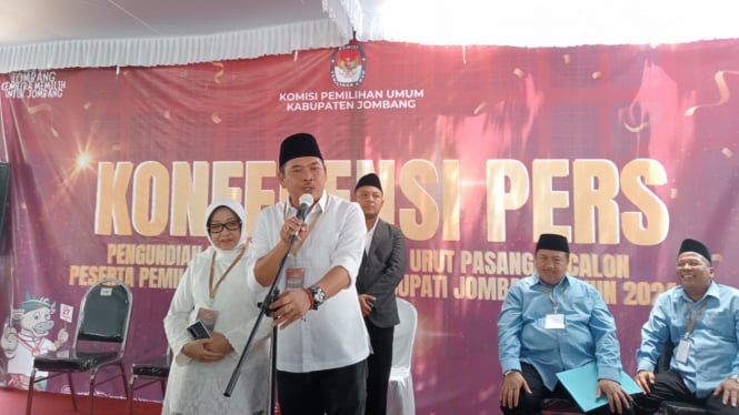 Para calon kepala daerah saat berikan sambutan di KPU