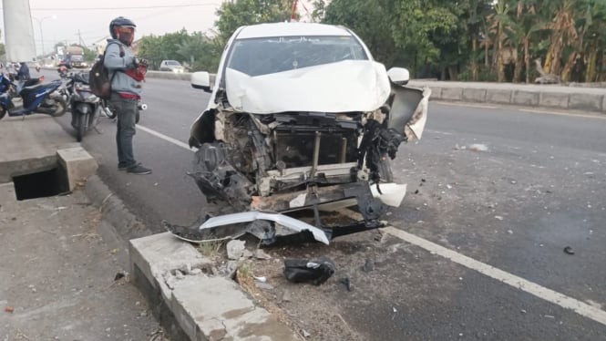 Kendaraan yang mengalami laka lantas di Jombang