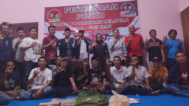 Posko pemenangan Risma - Gus Hans di Jombang