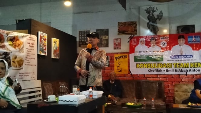 Calon Wali Kota Malang Abah Anton di konsolidasi Partai Demokrat.