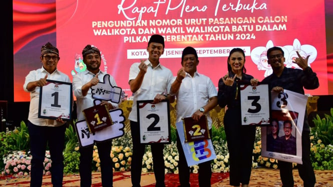 Para paslon Pilkada Kota Batu 2024