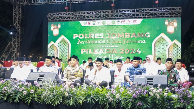 Polres Jombang bersalawat.