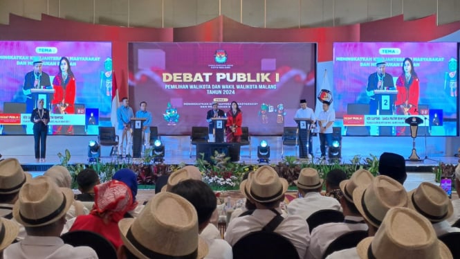 Sam HC di momen debat publik perdana Pilwali Kota Malang