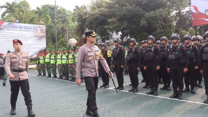 Apel pasukan pengamanan tahap pungut hitung Pilbup Malang