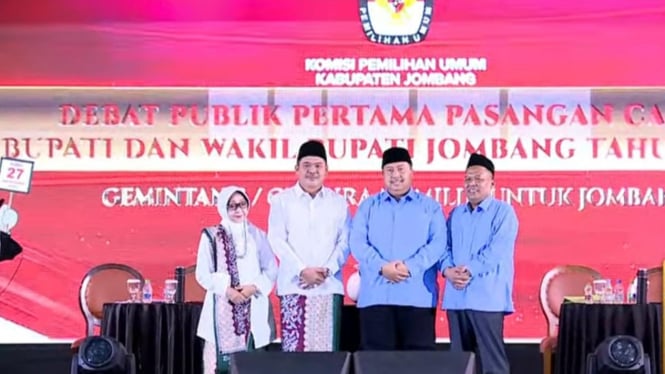 Para pasangan calon bupati dan wakil bupati Jombang.