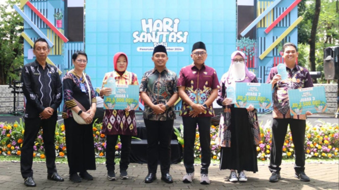 Plt Wali Kota Pasuruan saat peringatan Hari Sanitasi