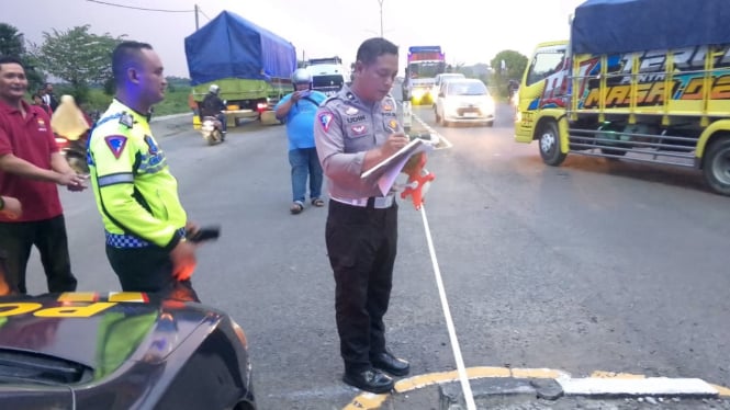 Kendaraan yang terlibat laka lantas di Jombang.