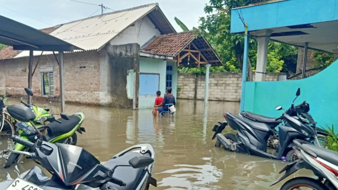 Kondisi banjir di Desa Sambong Jombang