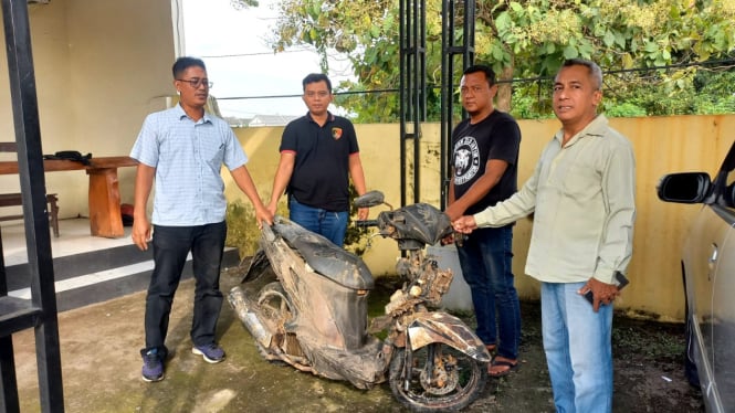 Korban begal saat mengambil motornya di Polsek