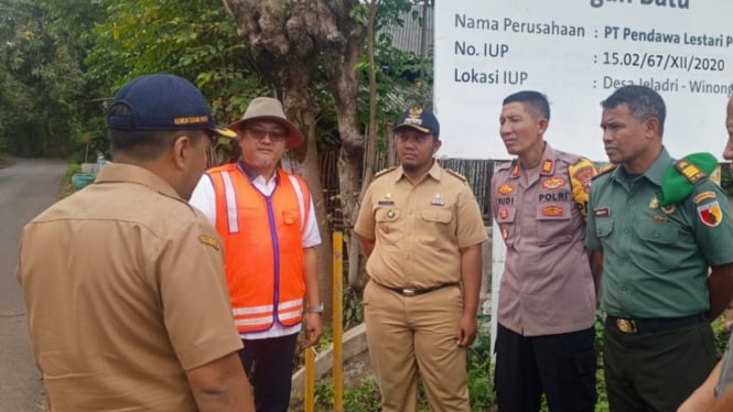 Sidak ke salah satu tambang di Winongan Pasuruan