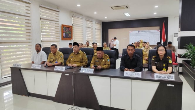 Suasana rapat koordinasi pengendalian inflasi.