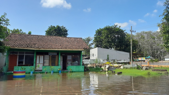 Bangunan SDN Mojongapit 3 yang rusak saat terkena banjir